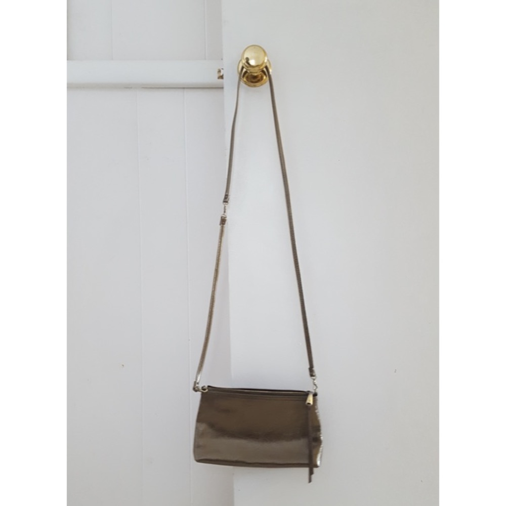 Metallic cross body bag/ clutch